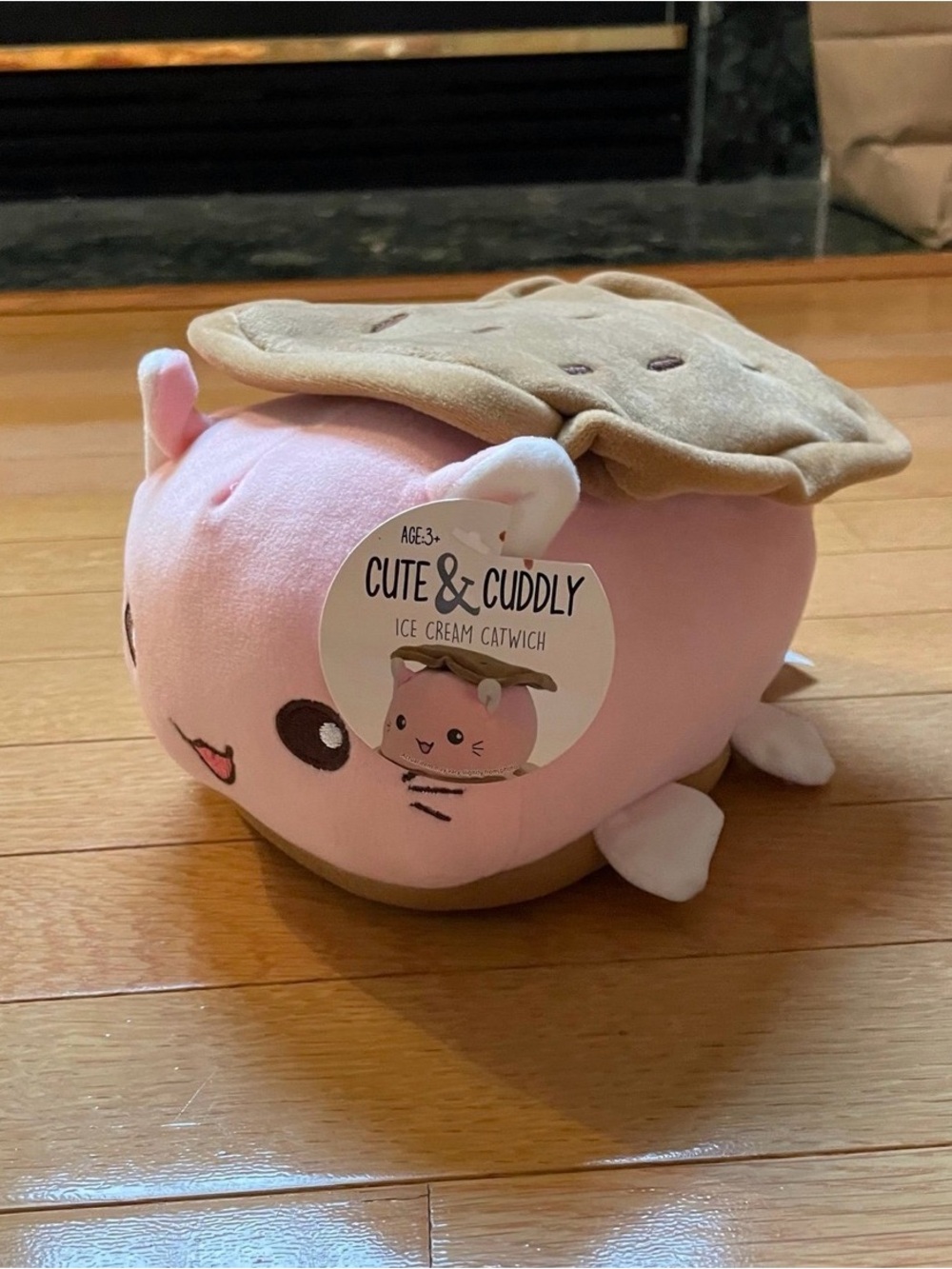 Source Unknown Pink Ice Cream Catwich Plush - Cute & Cuddly
